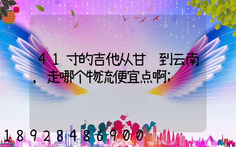 41寸的吉他从甘肃到云南,走哪个物流便宜点啊