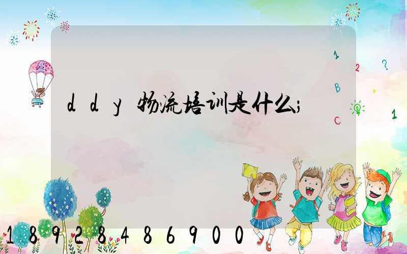 ddy物流培训是什么