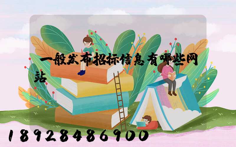 一般发布招标信息有哪些网站