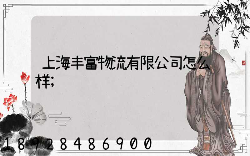 上海丰富物流有限公司怎么样
