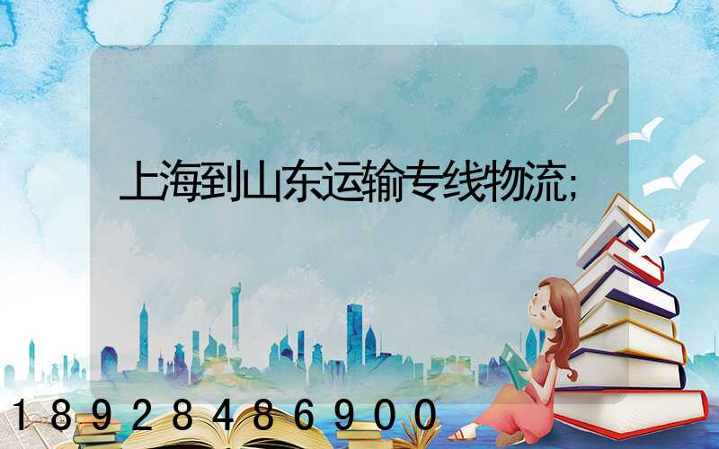 上海到山东运输专线物流