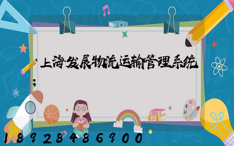 上海发展物流运输管理系统