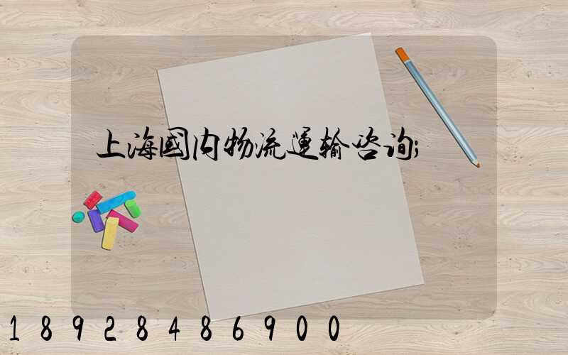上海国内物流运输咨询