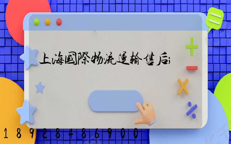 上海国际物流运输售后