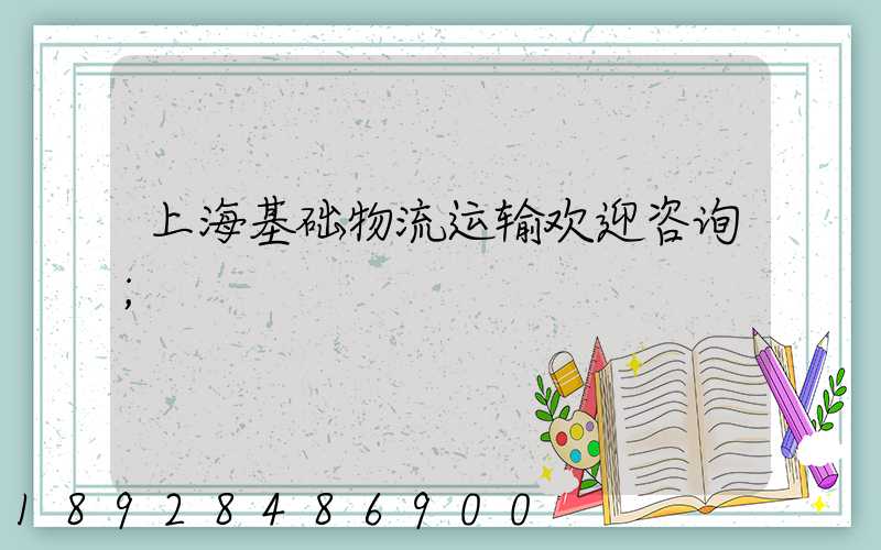 上海基础物流运输欢迎咨询