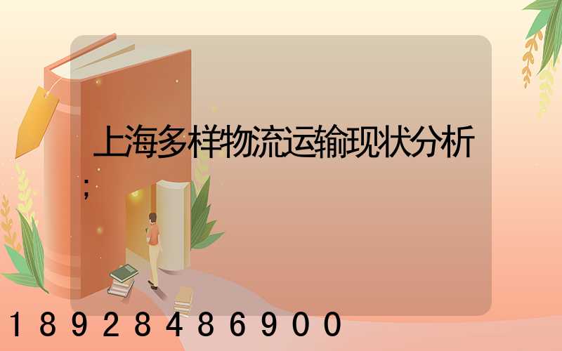 上海多样物流运输现状分析