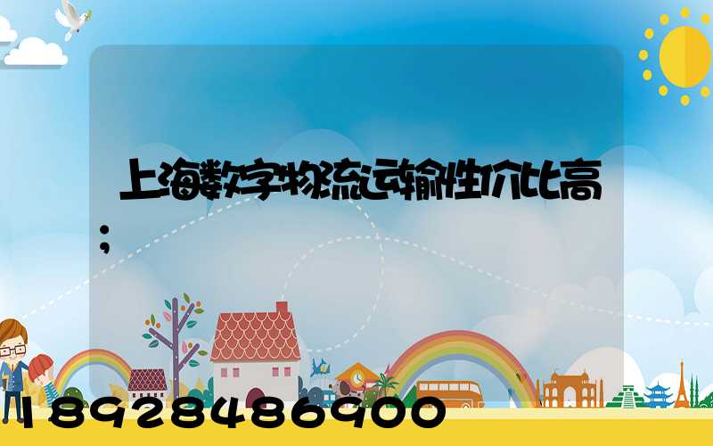 上海数字物流运输性价比高