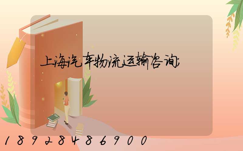 上海汽车物流运输咨询