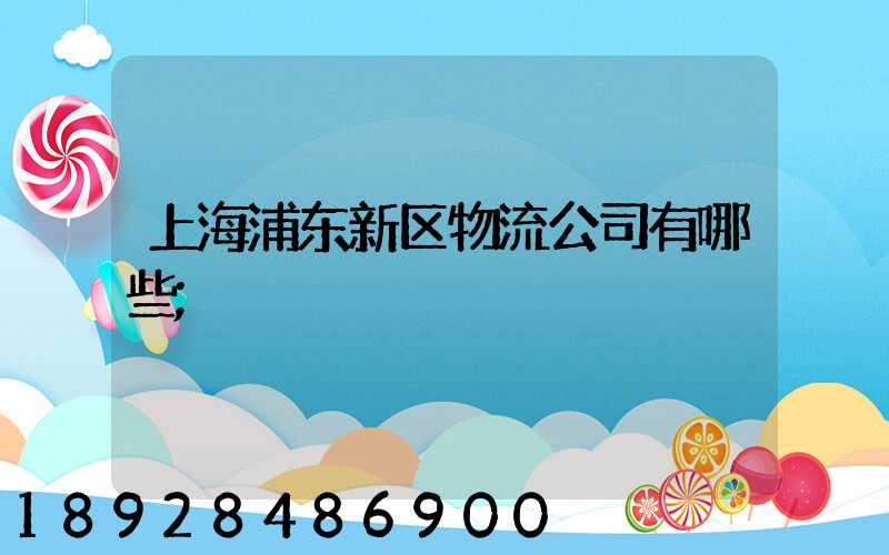 上海浦东新区物流公司有哪些
