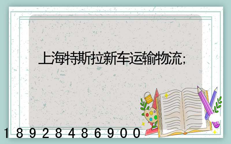上海特斯拉新车运输物流