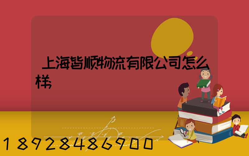上海皆顺物流有限公司怎么样