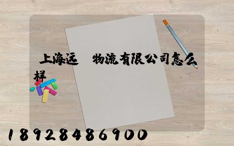 上海远瀚物流有限公司怎么样