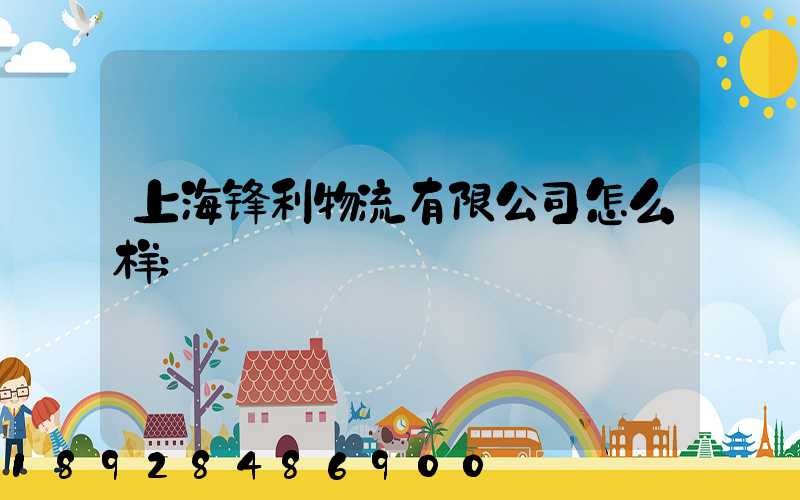 上海锋利物流有限公司怎么样