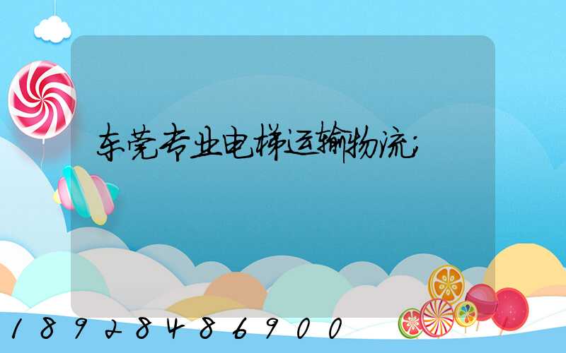 东莞专业电梯运输物流