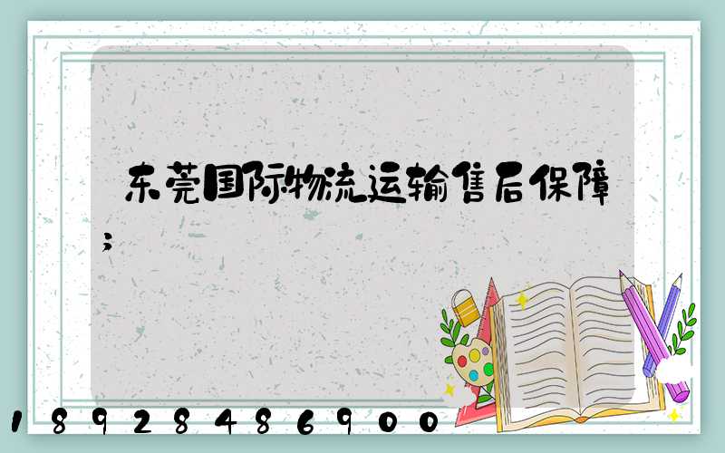 东莞国际物流运输售后保障
