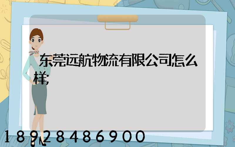 东莞远航物流有限公司怎么样