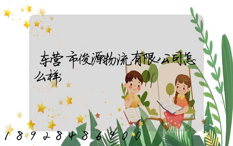 东营市俊源物流有限公司怎么样