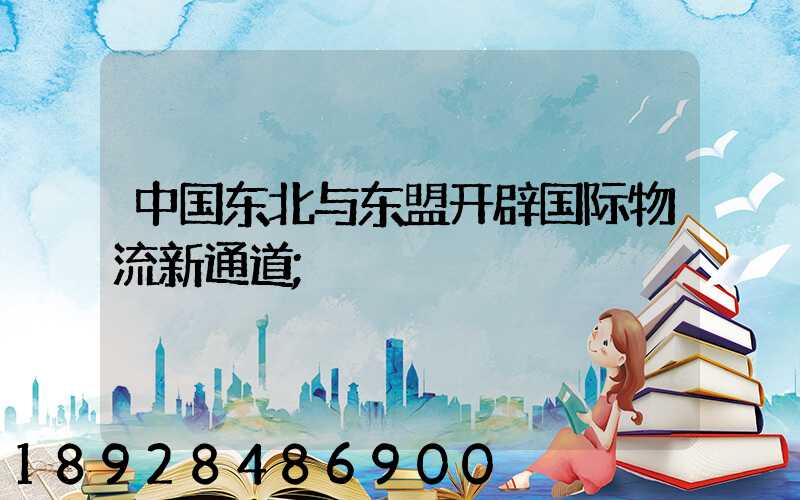 中国东北与东盟开辟国际物流新通道