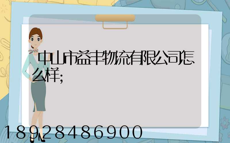 中山市益丰物流有限公司怎么样