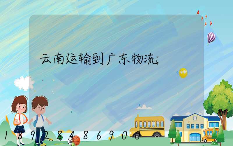 云南运输到广东物流