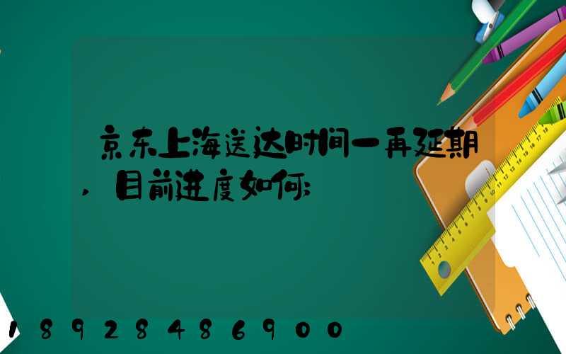 京东上海送达时间一再延期,目前进度如何