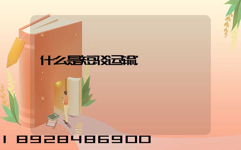 什么是短驳运输