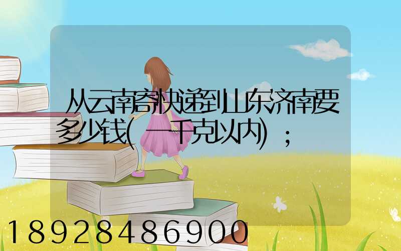 从云南寄快递到山东济南要多少钱(一千克以内)