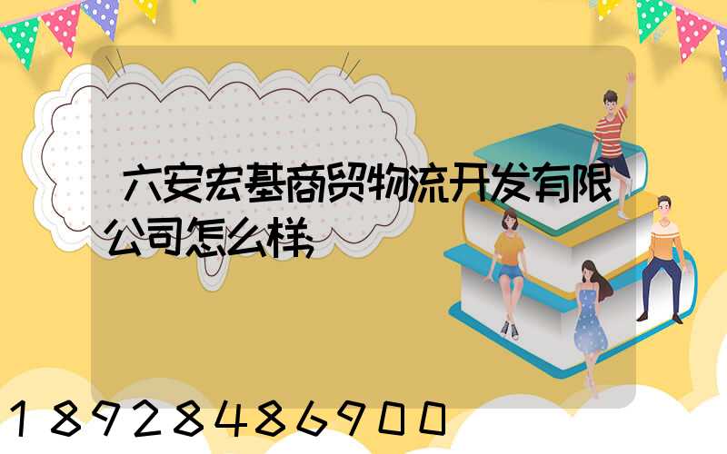 六安宏基商贸物流开发有限公司怎么样