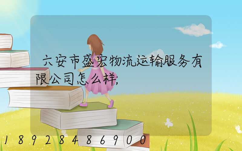 六安市盛宏物流运输服务有限公司怎么样