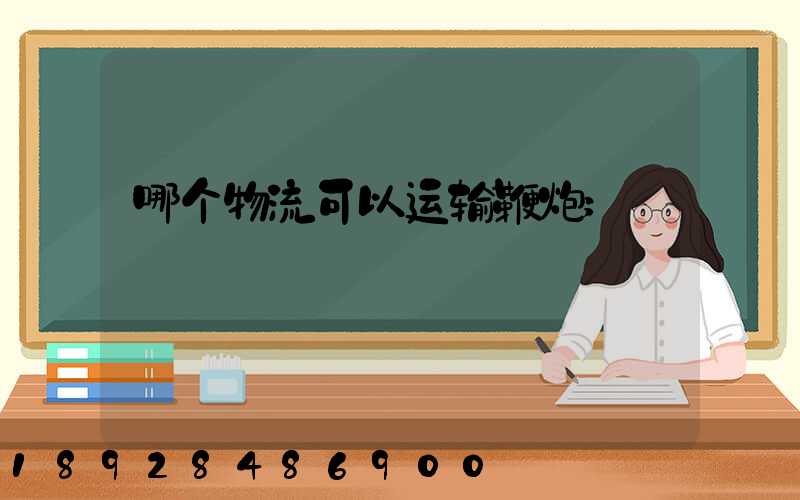 哪个物流可以运输鞭炮
