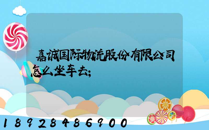 嘉诚国际物流股份有限公司怎么坐车去