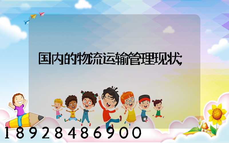 国内的物流运输管理现状
