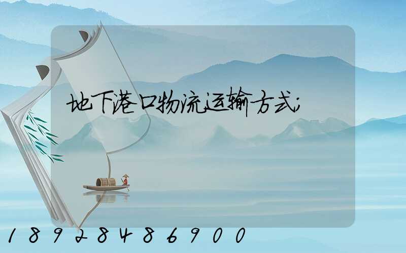 地下港口物流运输方式