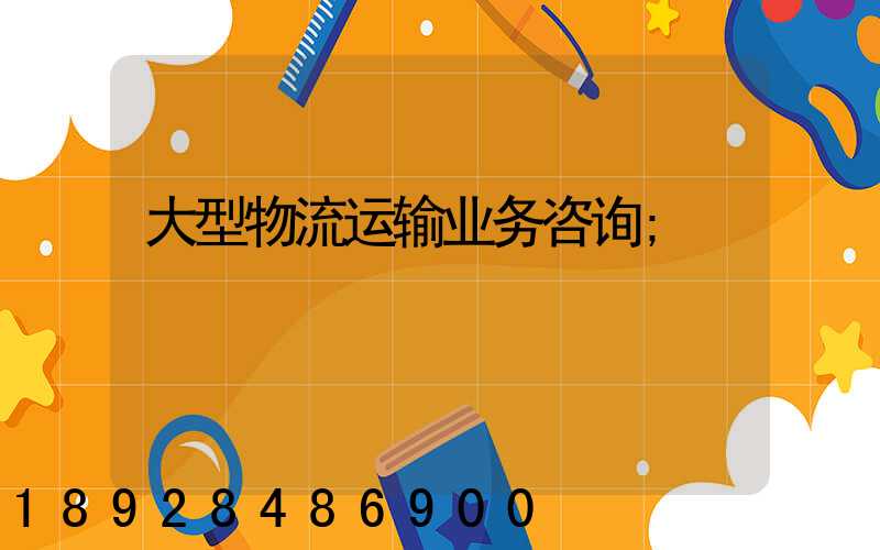 大型物流运输业务咨询