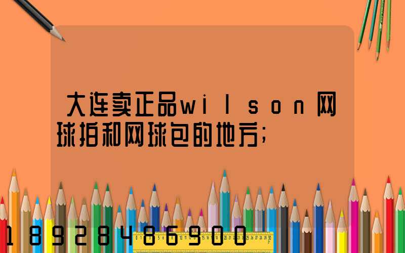 大连卖正品wilson网球拍和网球包的地方