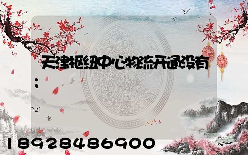天津枢纽中心物流开通没有