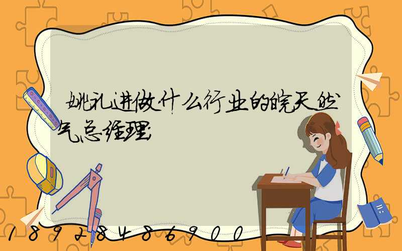 姚礼进做什么行业的皖天然气总经理