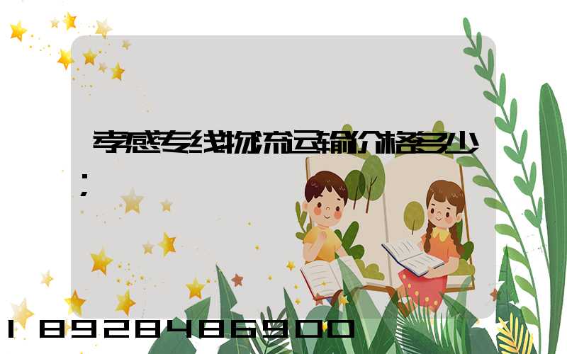 孝感专线物流运输价格多少
