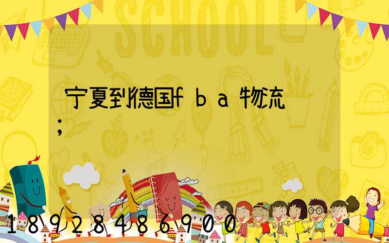 宁夏到德国fba物流运输