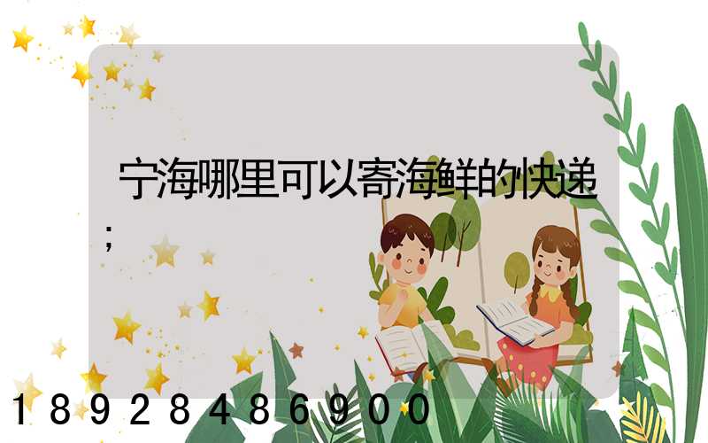 宁海哪里可以寄海鲜的快递