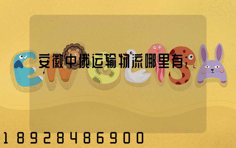 安徽中俄运输物流哪里有
