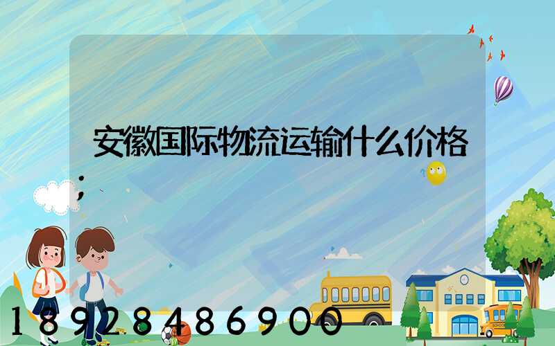 安徽国际物流运输什么价格