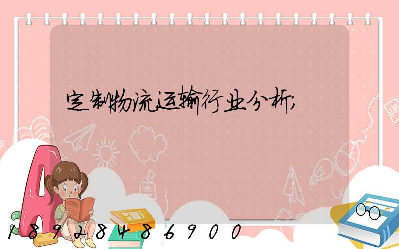 定制物流运输行业分析