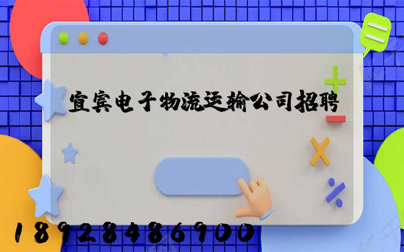 宜宾电子物流运输公司招聘
