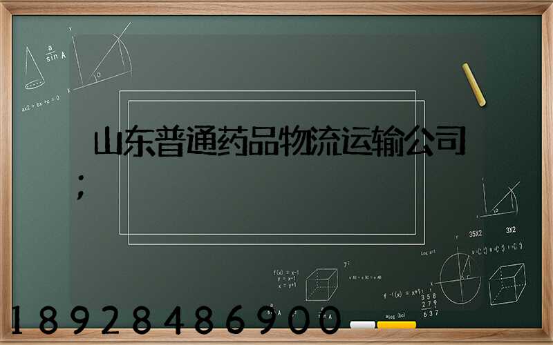 山东普通药品物流运输公司