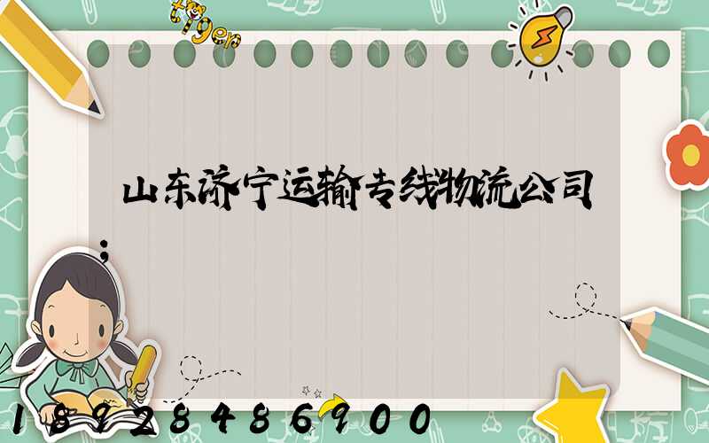 山东济宁运输专线物流公司