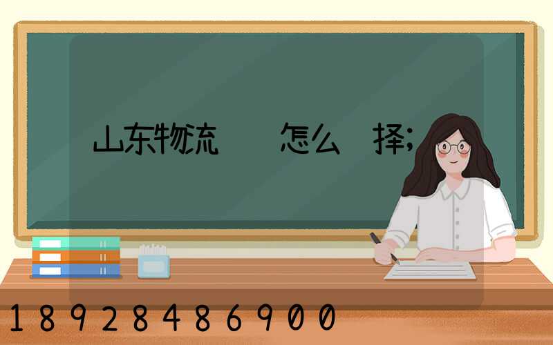 山东物流运输怎么选择