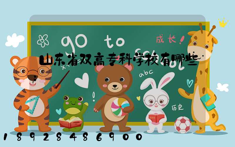 山东省双高专科学校有哪些
