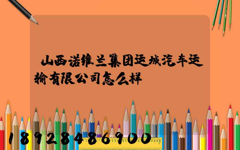 山西诺维兰集团运城汽车运输有限公司怎么样