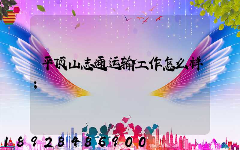 平顶山志通运输工作怎么样